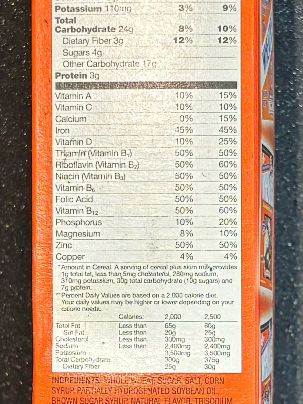 1986 General Mills - Wheaties Walter Payton Cereal Box